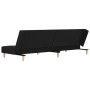 Sofá cama de 2 plazas con dos almohadas tela negro de , Sofás - Ref: Foro24-375794, Precio: 234,96 €, Descuento: %