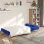 Sofá cama de 2 plazas con dos almohadas tela azul de , Sofás - Ref: Foro24-375796, Precio: 232,15 €, Descuento: %