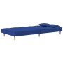 Sofá cama de 2 plazas con dos almohadas tela azul de , Sofás - Ref: Foro24-375796, Precio: 232,15 €, Descuento: %