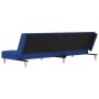 Sofá cama de 2 plazas con dos almohadas tela azul de , Sofás - Ref: Foro24-375796, Precio: 232,15 €, Descuento: %