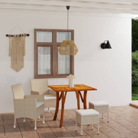 Beige 5-Piece Garden Dining Set by , Garden sets - Ref: Foro24-3071863, Price: 420,99 €, Discount: %