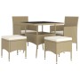 5-piece synthetic rattan beige garden dining set by , Garden sets - Ref: Foro24-3058330, Price: 323,37 €, Discount: %