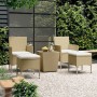 5-teiliges Garten-Esszimmerset aus synthetischem Rattan mit beigem gehärtetem Glas von , Gartensets - Ref: Foro24-3058370, Pr...