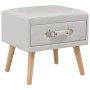 White bedside table 40x35x40 cm synthetic leather by vidaXL, Nightstands - Ref: Foro24-247536, Price: 52,18 €, Discount: %