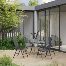 5-piece garden dining furniture set in anthracite steel by , Garden sets - Ref: Foro24-3074488, Price: 323,99 €, Discount: %