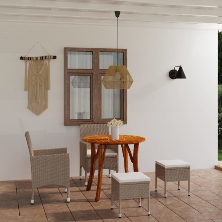 Beige 5-Piece Garden Dining Set by , Garden sets - Ref: Foro24-3071744, Price: 465,99 €, Discount: %