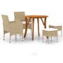 Beige 5-Piece Garden Dining Set by , Garden sets - Ref: Foro24-3071744, Price: 465,99 €, Discount: %