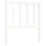 White solid wood bed frame with headboard 100x200 cm by , Beds and slatted bases - Ref: Foro24-3193847, Price: 108,36 €, Disc...