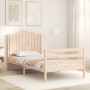 Estructura de cama con cabecero madera maciza 100x200 cm de , Camas y somieres - Ref: Foro24-3194171, Precio: 119,91 €, Descu...