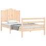 Estructura de cama con cabecero madera maciza 100x200 cm de , Camas y somieres - Ref: Foro24-3194171, Precio: 119,91 €, Descu...