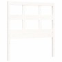 White solid wood bed frame with headboard 100x200 cm by , Beds and slatted bases - Ref: Foro24-3194822, Price: 111,24 €, Disc...