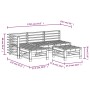 Set Gartensofas 5-teilig massives Kiefernholz honigbraun von , Gartensets - Ref: Foro24-3186560, Preis: 308,80 €, Rabatt: %