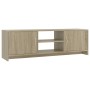 TV stand made of plywood in oak color, measuring 120x30x37.5cm. by , TV Furniture - Ref: Foro24-800282, Price: 91,98 €, Disco...