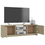 TV stand made of plywood in oak color, measuring 120x30x37.5cm. by , TV Furniture - Ref: Foro24-800282, Price: 91,98 €, Disco...