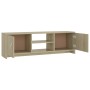 TV stand made of plywood in oak color, measuring 120x30x37.5cm. by , TV Furniture - Ref: Foro24-800282, Price: 91,98 €, Disco...