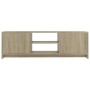 TV stand made of plywood in oak color, measuring 120x30x37.5cm. by , TV Furniture - Ref: Foro24-800282, Price: 91,98 €, Disco...