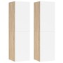 TV furniture 2 units, white oak plywood, 30.5x30x110 cm by , TV Furniture - Ref: Foro24-803373, Price: 97,30 €, Discount: %