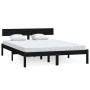 Estructura de cama de madera maciza de pino negro 140x190 cm de , Camas y somieres - Ref: Foro24-810131, Precio: 144,99 €, De...