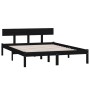 Estructura de cama de madera maciza de pino negro 140x190 cm de , Camas y somieres - Ref: Foro24-810131, Precio: 144,99 €, De...