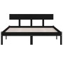 Estructura de cama de madera maciza de pino negro 140x190 cm de , Camas y somieres - Ref: Foro24-810131, Precio: 144,99 €, De...