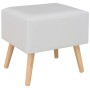 White bedside table 40x35x40 cm synthetic leather by vidaXL, Nightstands - Ref: Foro24-247536, Price: 52,18 €, Discount: %