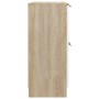 Aparador madera contrachapada blanco y roble Sonoma 60x30x70 cm de , Aparadores - Ref: Foro24-811102, Precio: 81,43 €, Descue...