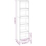 Shelving / room divider in smoked oak color 40x30x166 cm by , Bookcases and shelves - Ref: Foro24-813593, Price: 69,88 €, Dis...