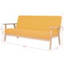 Yellow 3-seater fabric sofa by , Sofas - Ref: Foro24-244659, Price: 254,21 €, Discount: %