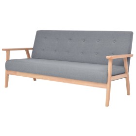 Light gray fabric 3-seater sofa by , Sofas - Ref: Foro24-244650, Price: 287,52 €, Discount: %