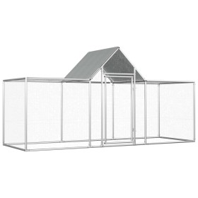 Hühnerstall aus verzinktem Stahl 3x1x1,5 m von vidaXL, Käfige und Lebensräume für Kleintiere - Ref: Foro24-144559, Preis: 183...