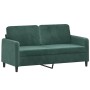 2-Sitzer-Sofa mit dunkelgrünen Samtkissen 140 cm von , Sofas - Ref: Foro24-3200883, Preis: 258,46 €, Rabatt: %