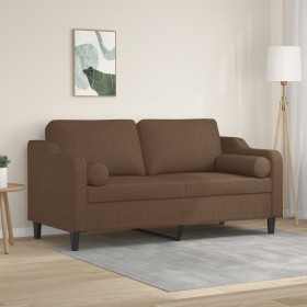 2-Sitzer-Sofa mit braunen Stoffkissen 140 cm von , Sofas - Ref: Foro24-3200848, Preis: 263,54 €, Rabatt: %