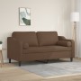 2-seater sofa with brown fabric cushions, 140 cm. by , Sofas - Ref: Foro24-3200848, Price: 263,54 €, Discount: %