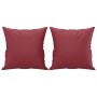 Sofá de 2 plazas con cojines cuero sintético rojo tinto 140 cm de , Sofás - Ref: Foro24-3200869, Precio: 268,99 €, Descuento: %