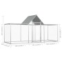 Galvanized steel chicken coop 3x1x1.5 m by vidaXL, Cages and habitats for small animals - Ref: Foro24-144559, Price: 183,99 €...