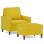 Sillón con taburete terciopelo amarillo 60 cm de , Sofás - Ref: Foro24-3201051, Precio: 209,73 €, Descuento: %