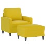 Sillón con taburete terciopelo amarillo 60 cm de , Sofás - Ref: Foro24-3201051, Precio: 209,73 €, Descuento: %