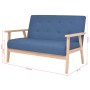 Blaue 2-teilige Sofagarnitur aus Stoff von , Sofas - Ref: Foro24-274914, Preis: 425,99 €, Rabatt: %