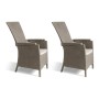 Keter Vermont 2-piece reclining garden chairs in cappuccino color by , Garden chairs - Ref: Foro24-276217, Price: 219,40 €, D...