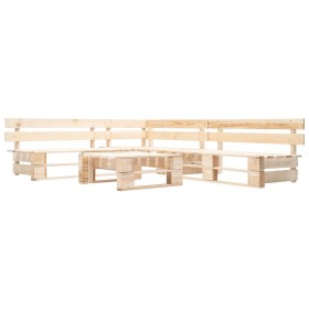 4-piece natural wood garden furniture set made of pallets by , Garden sets - Ref: Foro24-277486, Price: 219,36 €, Discount: %