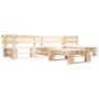 Set of pallet furniture for garden, 4 pieces, natural wood by , Garden sets - Ref: Foro24-277490, Price: 194,82 €, Discount: %