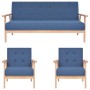 3-teilige Sofagarnitur aus blauem Stoff von , Sofas - Ref: Foro24-279146, Preis: 523,99 €, Rabatt: %