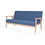 3-teilige Sofagarnitur aus blauem Stoff von , Sofas - Ref: Foro24-279146, Preis: 523,99 €, Rabatt: %