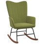 Silla mecedora de terciopelo verde claro de , Mecedoras - Ref: Foro24-327746, Precio: 111,13 €, Descuento: %