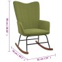 Silla mecedora de terciopelo verde claro de , Mecedoras - Ref: Foro24-327746, Precio: 111,13 €, Descuento: %