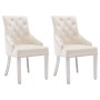 Dining chairs 2 units cream velvet by , dining chairs - Ref: Foro24-337028, Price: 337,13 €, Discount: %