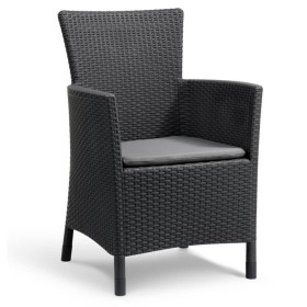 Keter Garden Dining Chair Iowa Graphite 215526 by , Garden chairs - Ref: Foro24-408944, Price: 83,97 €, Discount: %