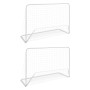 2 Stück Fußballtore mit Netz 182x61x122 cm aus weißem Stahl von vidaXL, Fußballtore - Ref: Foro24-276047, Preis: 60,61 €, Rab...