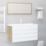 2-piece bathroom furniture set, white oak plywood by , Bathroom furniture - Ref: Foro24-804850, Price: 71,28 €, Discount: %