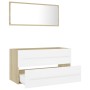 Set de muebles de baño 2 piezas contrachapada blanco roble de , Muebles de baño - Ref: Foro24-804850, Precio: 71,28 €, Descue...